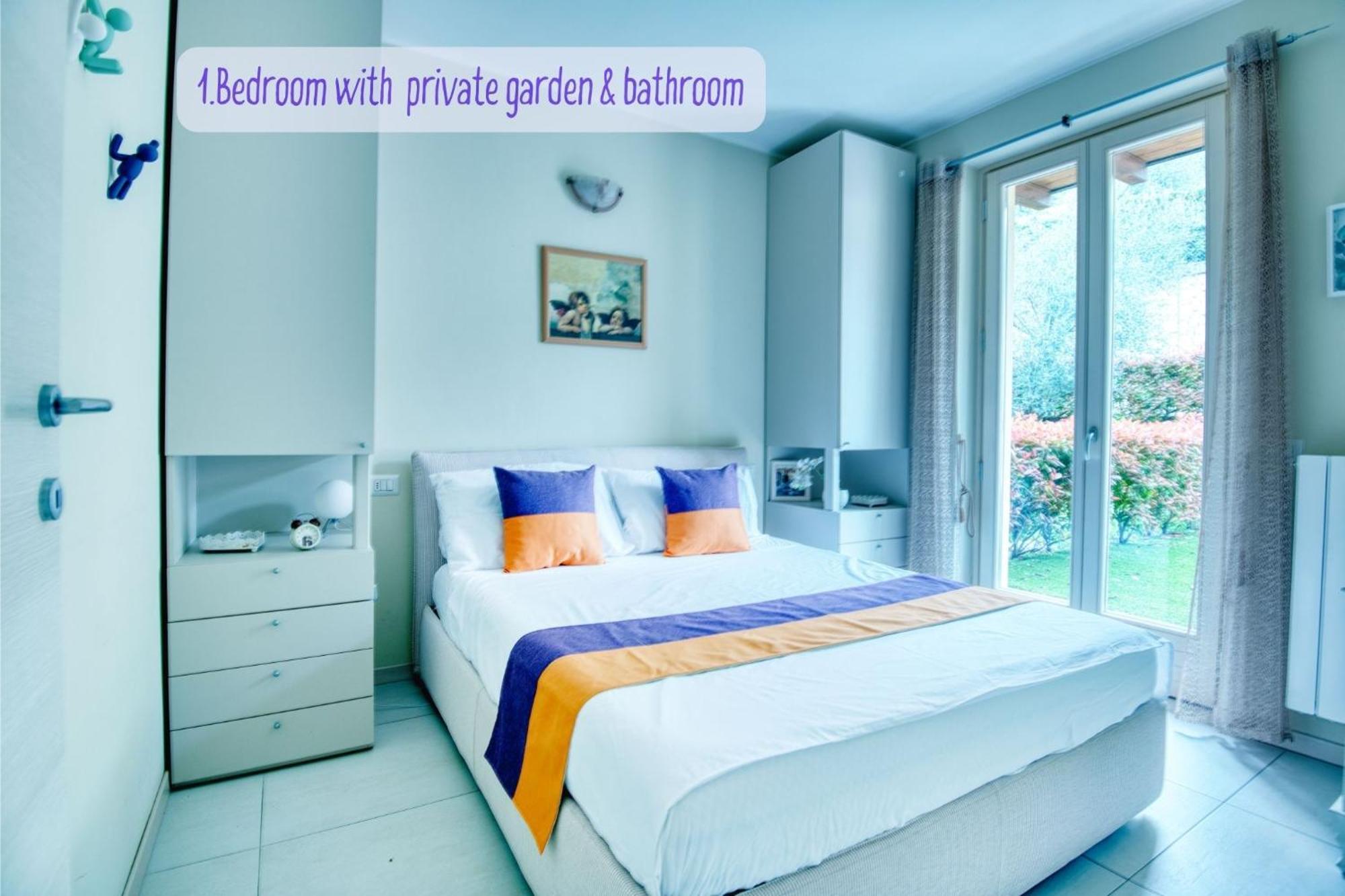 Panorama Lake View, Pool & Garden, 2 Bathrooms, Kingsize & Single-Beds, Fast Internet توسكولانو ماديرنو المظهر الخارجي الصورة